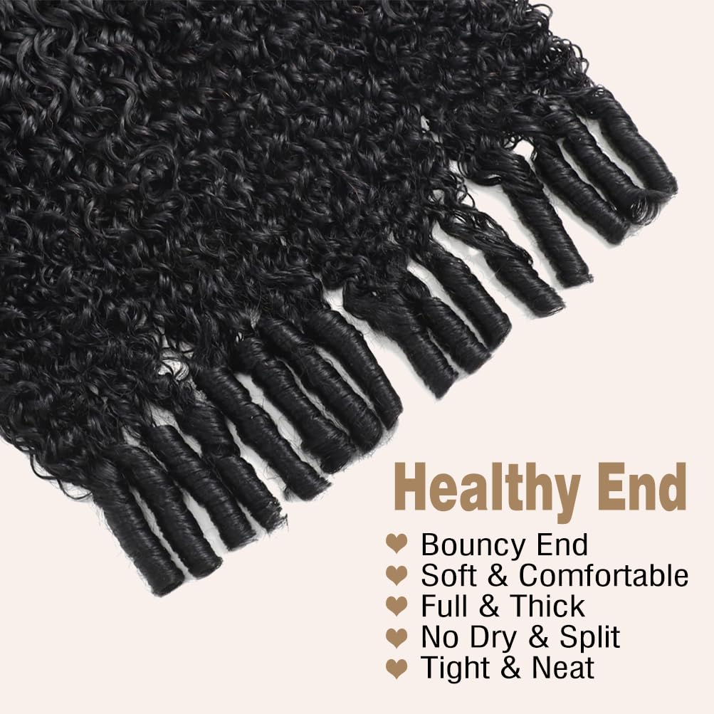 Human Hair Bundles Burmese Curly20 22 24 26 Inches 3C4A Water Curly Hair Bundles with Spiral Curly End Real Human Hair 100% Unprocessed Virgin Remy Hair Quick Weave Natural Black