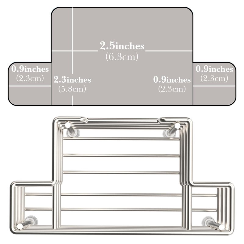 Linkidea Desktop Stainless Steel Razor Holder for Shower, Shaving Can Gel Storage Stand with Non-Slip Base, Compatible with Gillette Fusion ProGlide, Mach 3, Harry's 5 Blade (Silver)