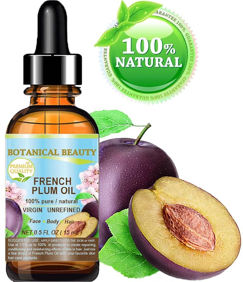 Botanical Beauty Plum Oil 100% Pure Cold Pressed Carrier Oil - 1 Fl Oz