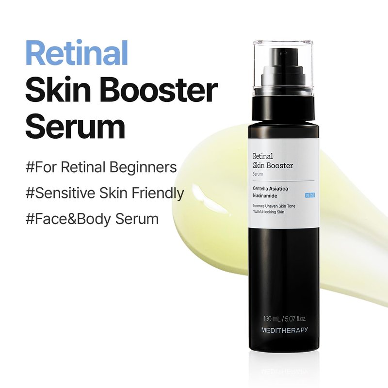 Retinal Skin Booster Serum - Anti-Aging Retinaldehyde & Niacinamide | K-Beauty Facial Serum for Fine Lines & Firming | 5.07 fl oz