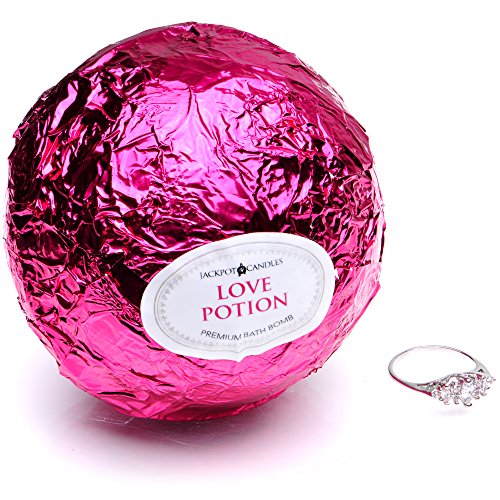 Jackpot Candles Love Potion Bath Bomb with Surprise Ring Inside - 10 oz