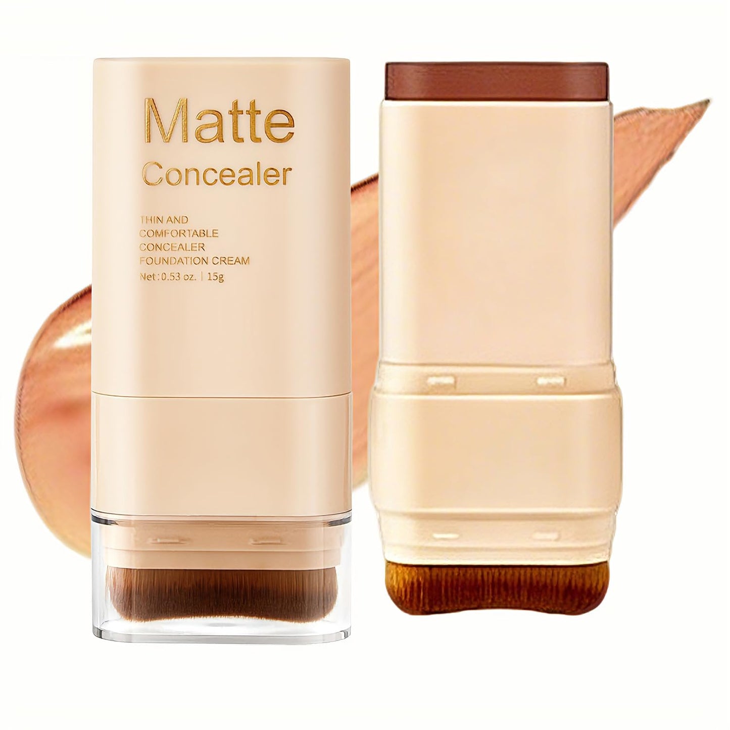 Matte Concealer Foundation Stick - Serum-Infused Tinted Moisturizer & Hydrating Contour | Sheer-to-Medium Dewy Coverage (02#)
