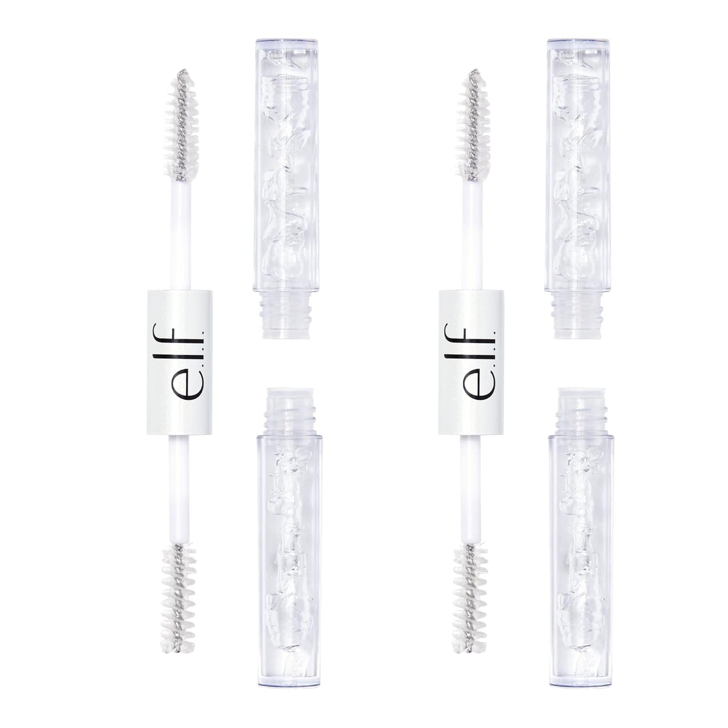 e.l.f. Clear Lash & Brow Mascara Gel - Dual-Sided Flexible Hold for Natural Brows & Defined Lashes | Long-Lasting Formula