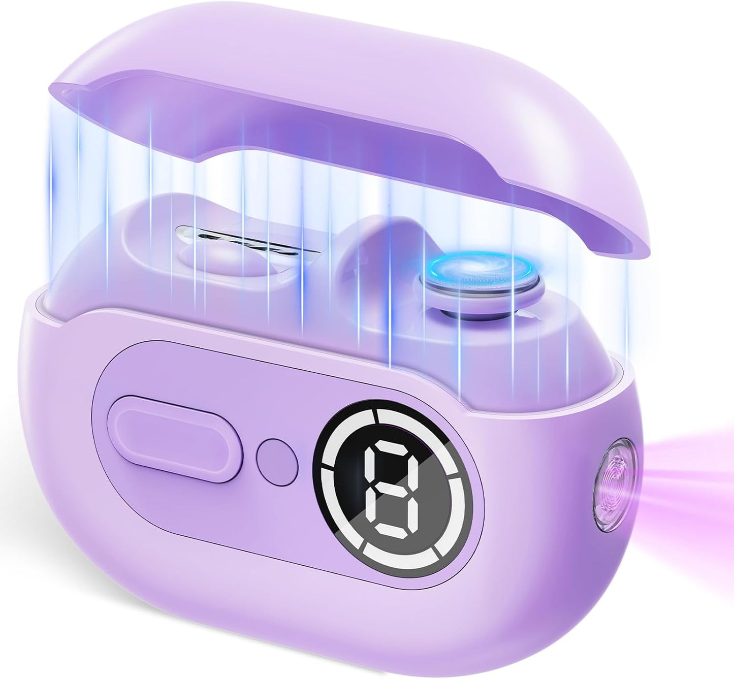 Electric Nail Clipper for Seniors - 4 in 1 Automatic Trimmer with Night Light & 9 Speed Polisher | Ideal for Elderly Care