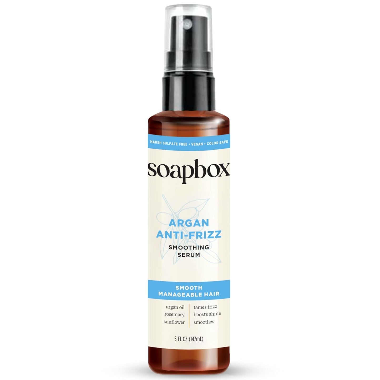Smoothing Argan Oil Serum - Lightweight Anti-Frizz Hair Serum with Shea Butter | 5oz, Clean Ingredients