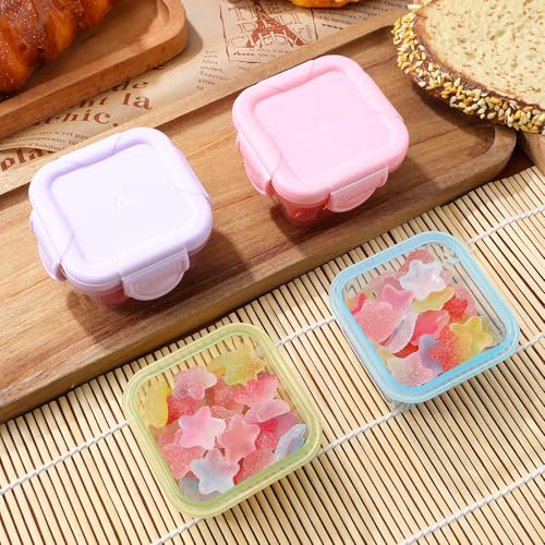 4-Pack Portable Food Storage Containers with Lids - Food-Grade Canisters for Snacks and Meal Prep