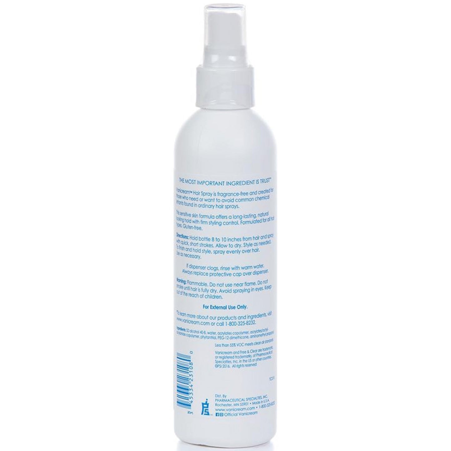 Free & Clear Hairspray Firm Hold, 8 Ounce (Pack of 2)