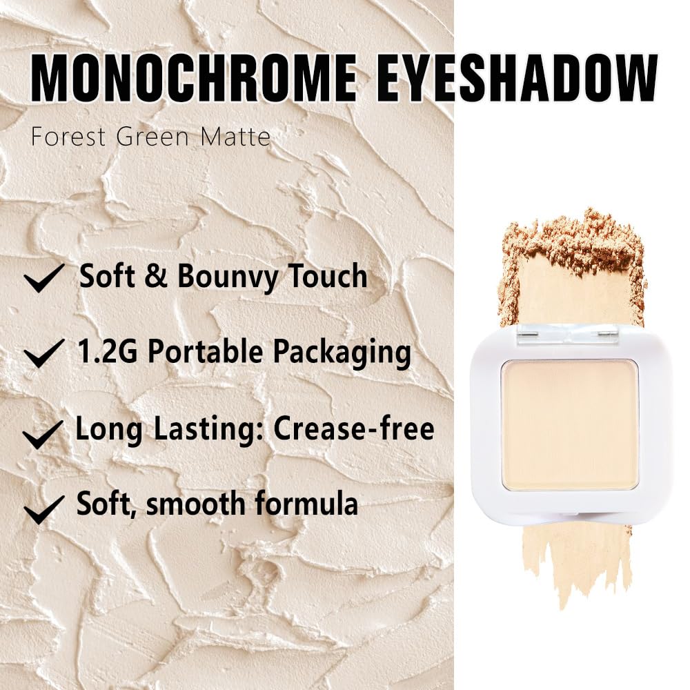 Matte Nude Beige Mini Eyeshadow Palette - High Pigment Cream Shades for Mature Eyes | Long-Lasting Monochrome Colors