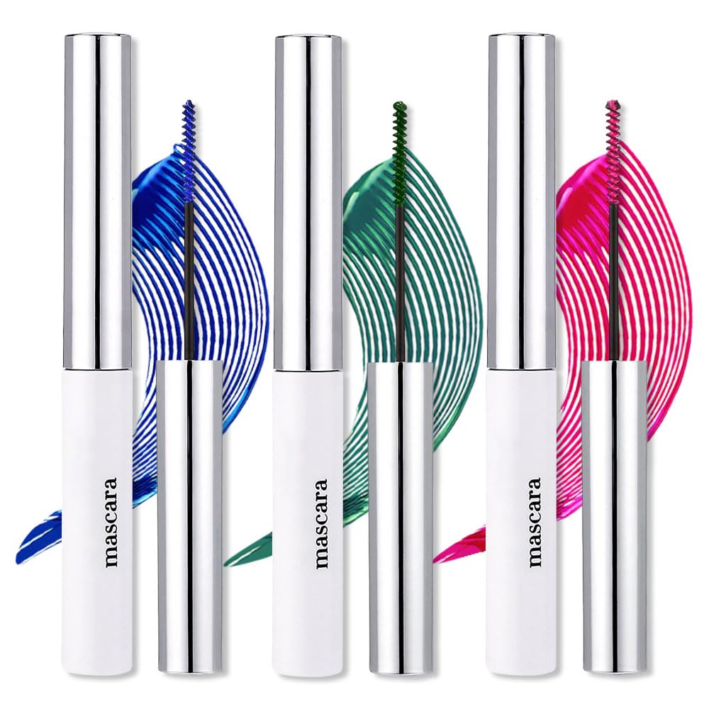 Colorful Mascara Set - Voluminous Lengthening & Curling Formula | Pink, Purple, Blue, Green, Red, Teal