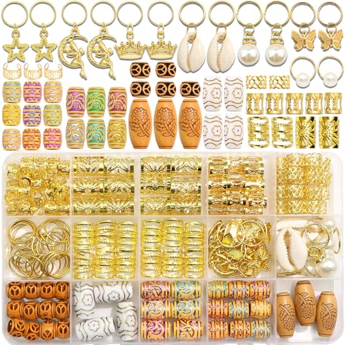 177PCS Hair Jewelry Set for Braids, Locs & Dreadlocks with Charms & Cuffs