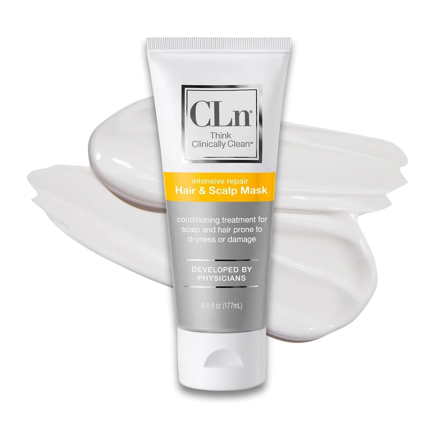 CLn® Hair & Scalp Mask Conditioner - Deep Hydrating Treatment for Dry, Damaged Hair | Eucalyptus Scent, 6 fl. oz.