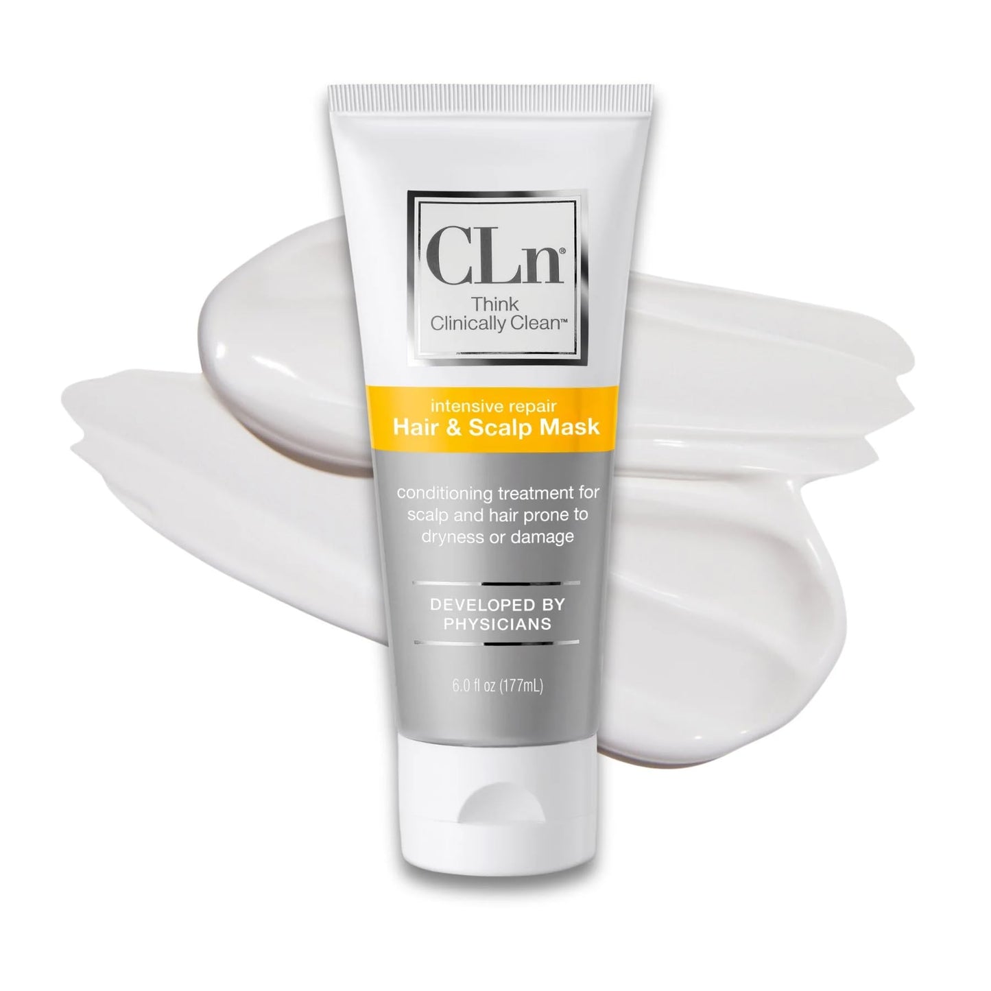 CLn® Hair & Scalp Mask Conditioner - Deep Conditioner for Hair & Scalp Prone to Dryness & Damage, Paraben-Free & Dye-Free, Scented by Eucalyptus, 6 fl. oz.