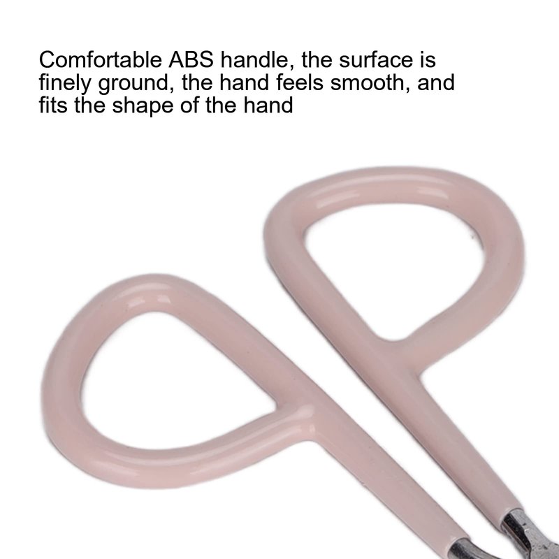 Topnice Eyebrow Tweezers, Stainless Steel & ABS, Compact, Pink, Professional Salon Tweezers with Easy Scissor Handle, Best Precision for Eyebrow Hair Removal