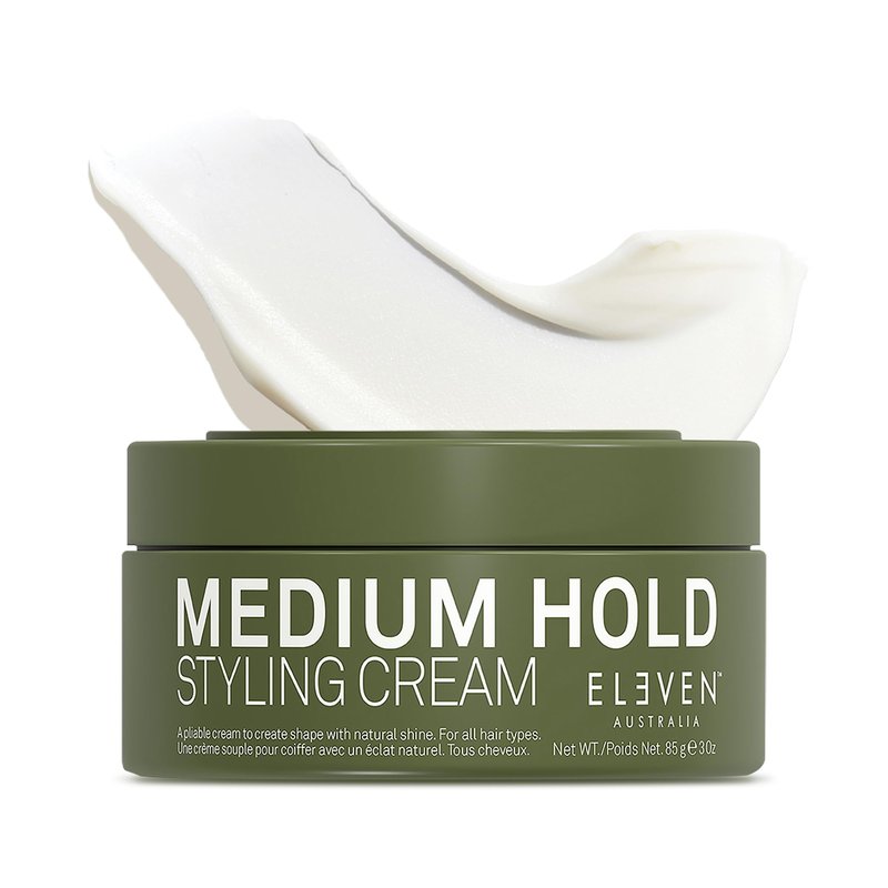 ELEVEN AUSTRALIA Medium Hold Hair Styling Cream for Men & Women - Slick Hold Pomade Product with Carnauba Wax, Shaping for Short, Medium, or Long Hair, Matte Texture Paste, Adds Natural Shine - 3 oz