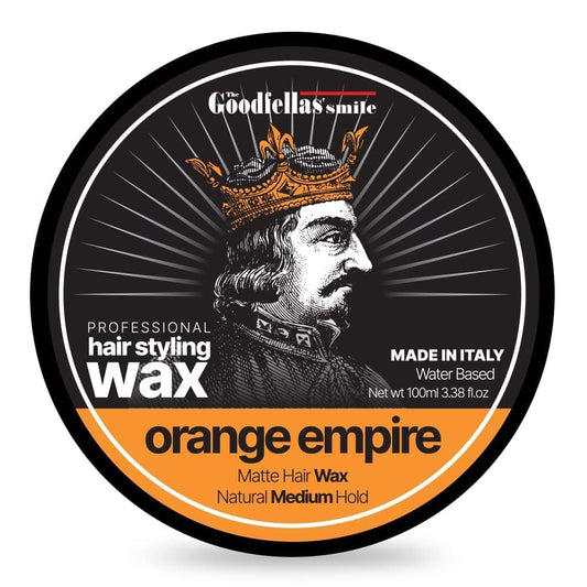 The Goodfellas' smile Hair Wax Pomade, Matte with Medium Hold Formula, 100ml, Made in Italy (Orange Empire/Orange & Citrus)
