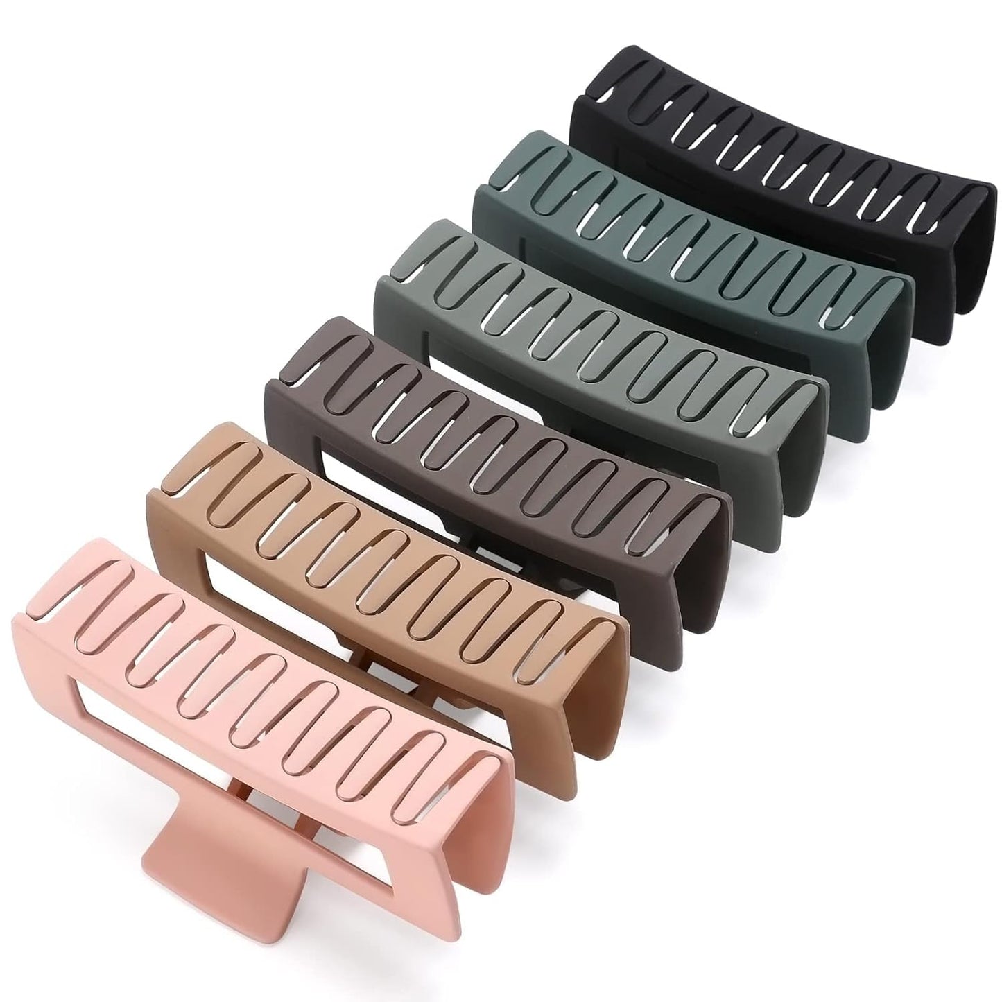 Extra Large Claw Clips - 6 Pack Jumbo Hair Clips for Thick, Long, Curly Hair | Strong Hold, Multicolor