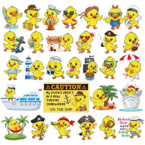 30 Duck Cruise Magnets - Funny Decorations for Party & Cabin
