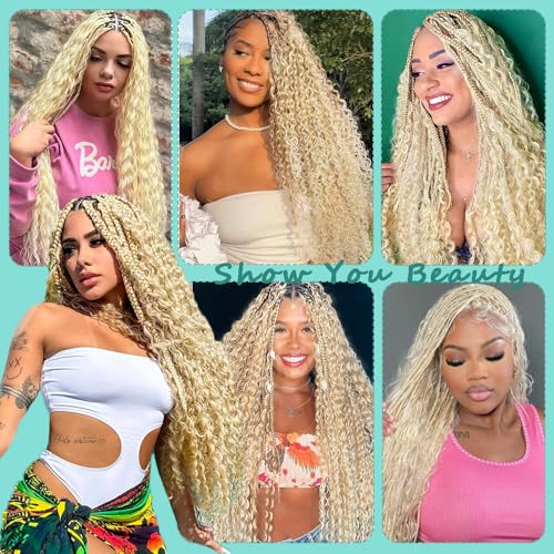 GveoXvo #613 Blonde Deep Wave Human Braiding Hair - 12 Inch 100g 2 Bundles