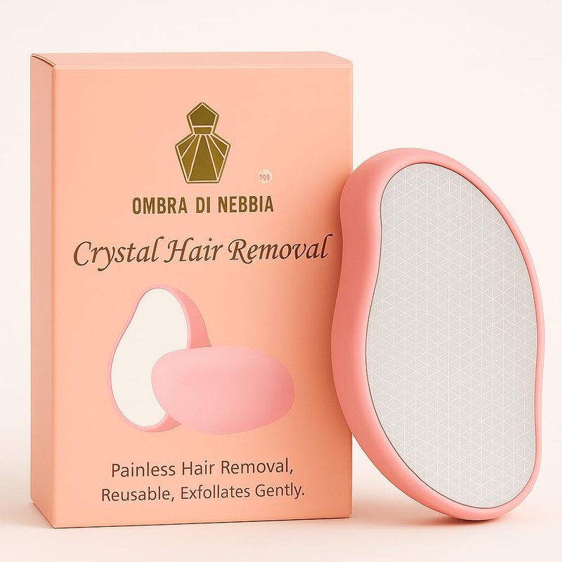 Ombra Di Nebbia Crystal Hair Eraser – Reusable Nano-Glass Hair Remover & Exfoliator for Smooth Skin | Painless Hair Removal Tool for Men & Women – Ideal for Leg, Body, and Back Hair Removal