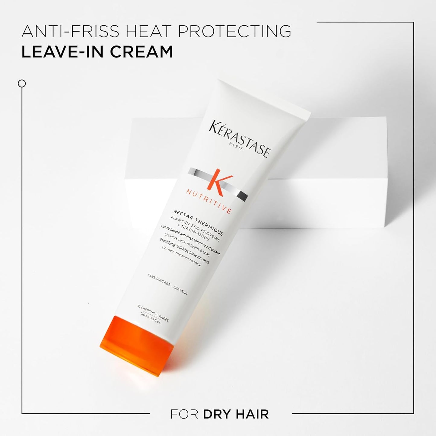 Kerastase Nectar Thermique Heat Protecting Cream - Anti-Frizz & Shine | For Medium to Thick Dry Hair