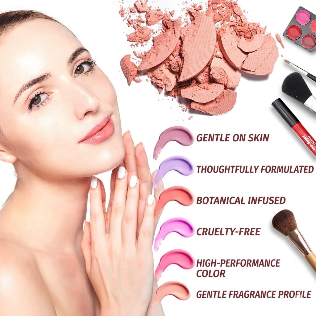All In One Makeup Set for Teen Girls - Full Beginner Kit with Eye Shadow, Blush, Lip Gloss & More | Pink Heart