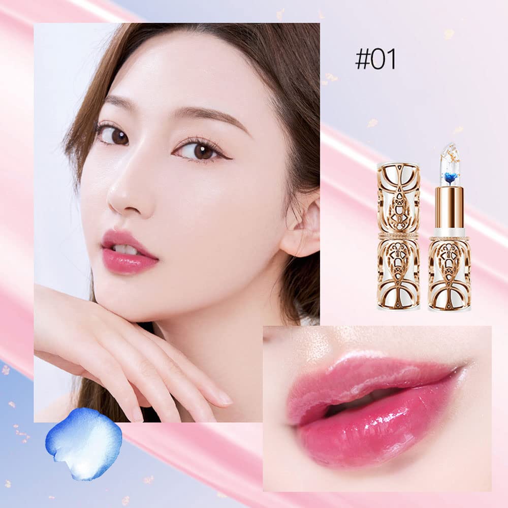 Crystal Flower Color Changing Lip Balm - Nutritious Jelly Gloss | Blue Flower