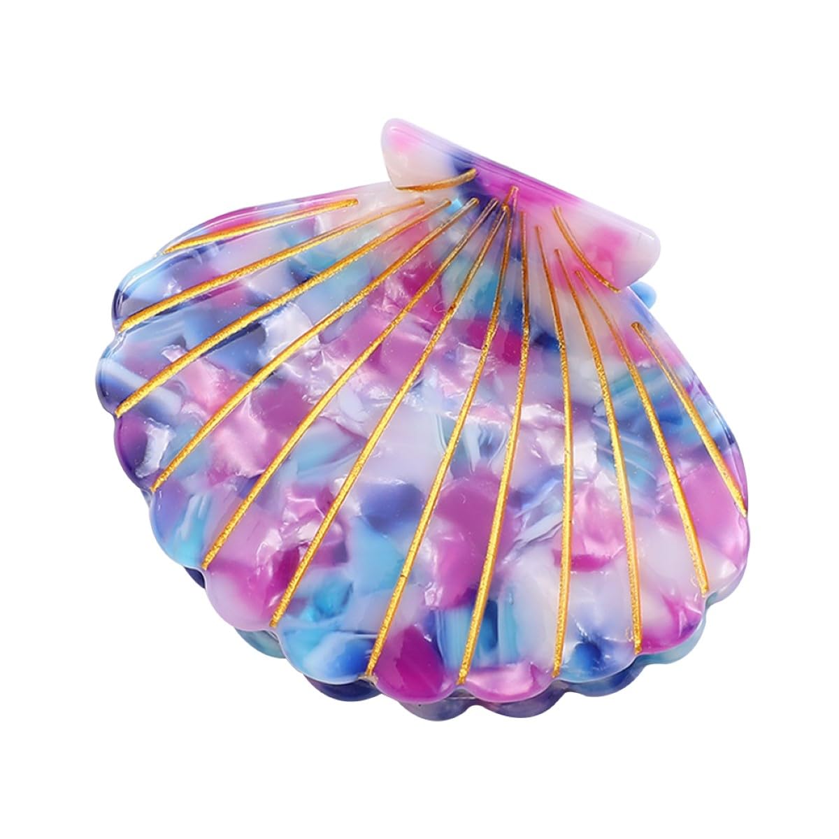 Shell Claw Clip - Acetate Hair Clips for Women | Small Blue Hair Accessory