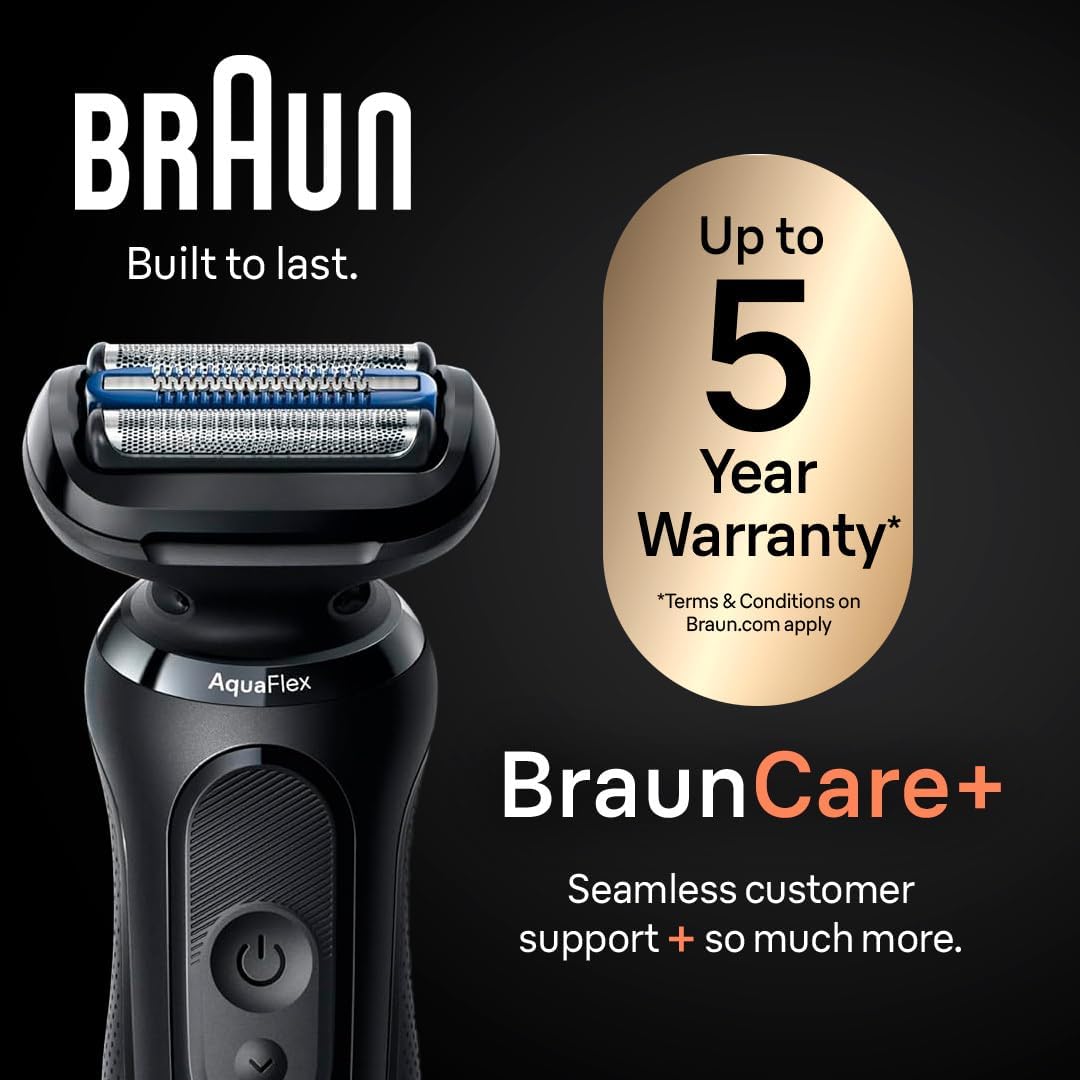 Braun Series 5 Electric Shaver for Men - Wet & Dry Foil Razor with Precision Trimmer | Black 5165ps