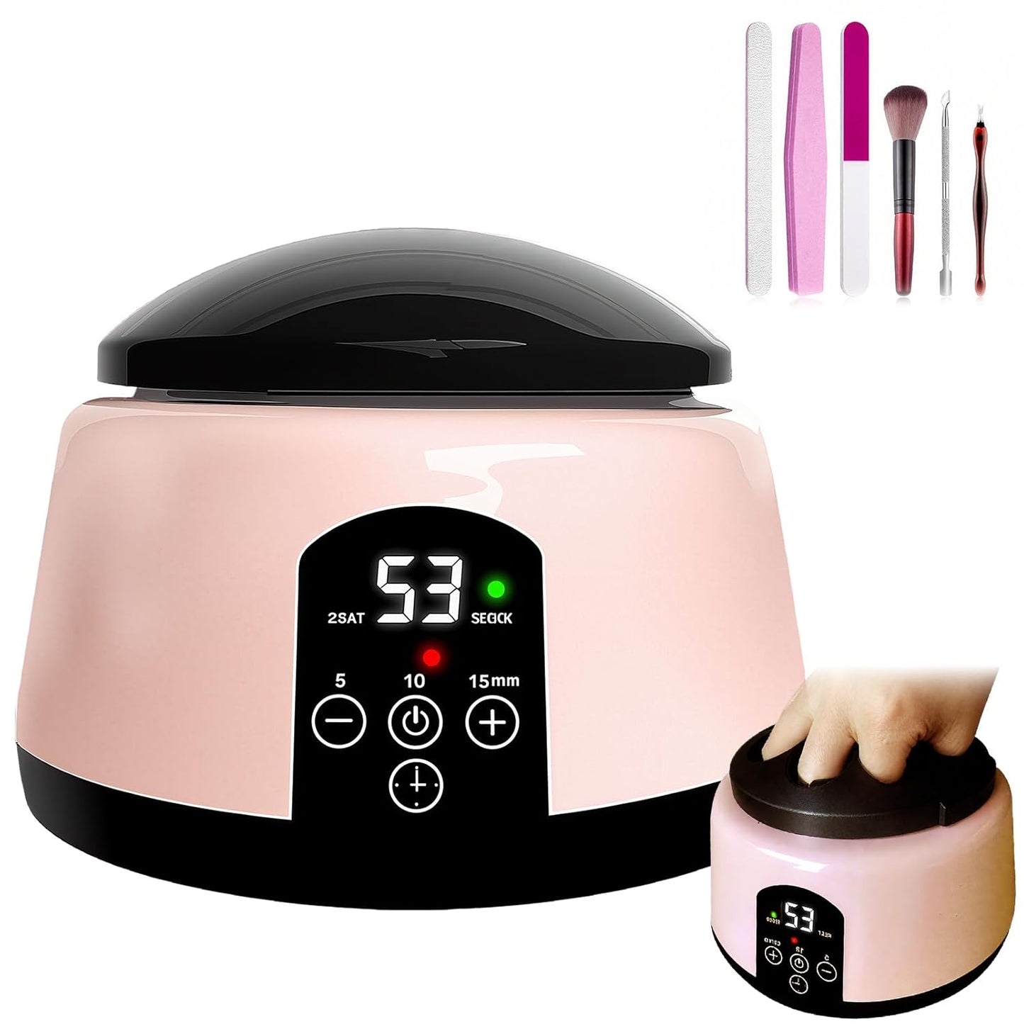 Electric Nail Soaking Bowl - Adjustable Temperature Nail Polish Remover | Fast Soak Time for Home & Salon Use