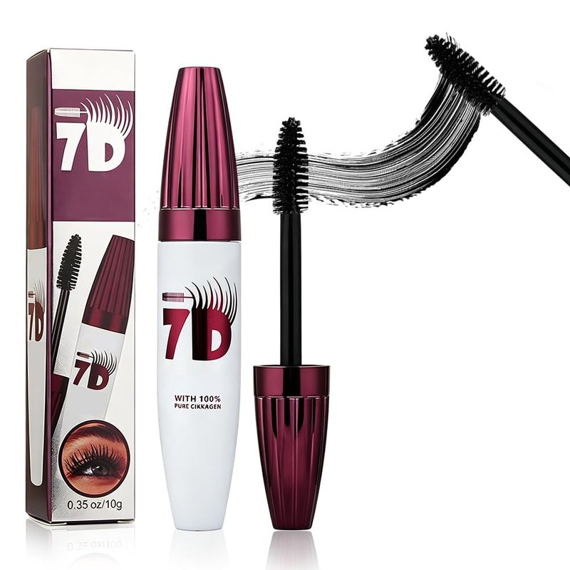 7D Waterproof Volume Mascara - Lengthening & Thickening Formula for Softer, Fuller Lashes | Smudge-Proof Black Makeup