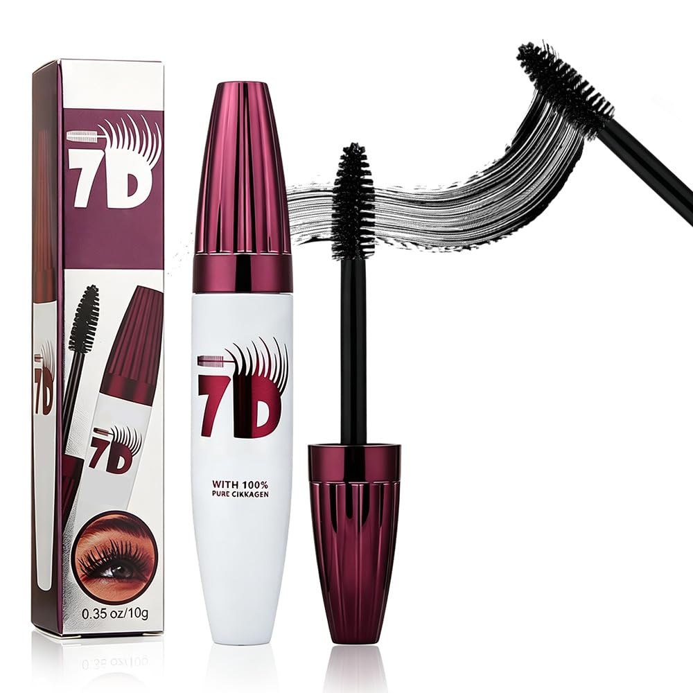 7D Waterproof Volume Mascara - Black Lengthening & Thickening Formula for Natural, Long-Lasting Curling Lashes | Perfect for Professional Eye Makeup