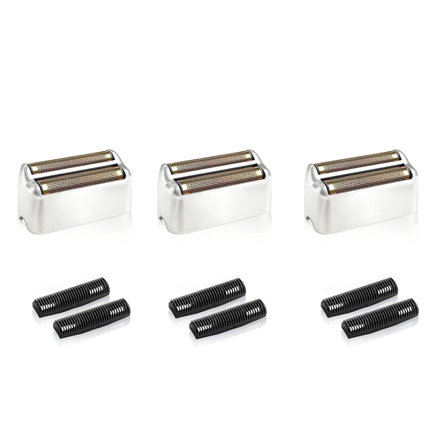 Shaver Replacement Foil & Cutters - Compatible with BaBylissPRO Double FXFS2 | Black 3 Pack