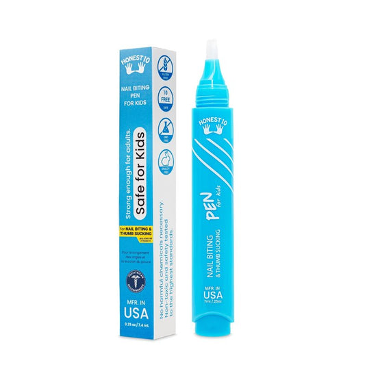 Honest10 Nail Biting Prevention Click Pen for Kids - Break The Thumb Sucking Habit - Safe Bitter Nail Formula, Lab Tested & Pediatric MD Approved - Easy Application, Mfr in USA (0.25 oz)