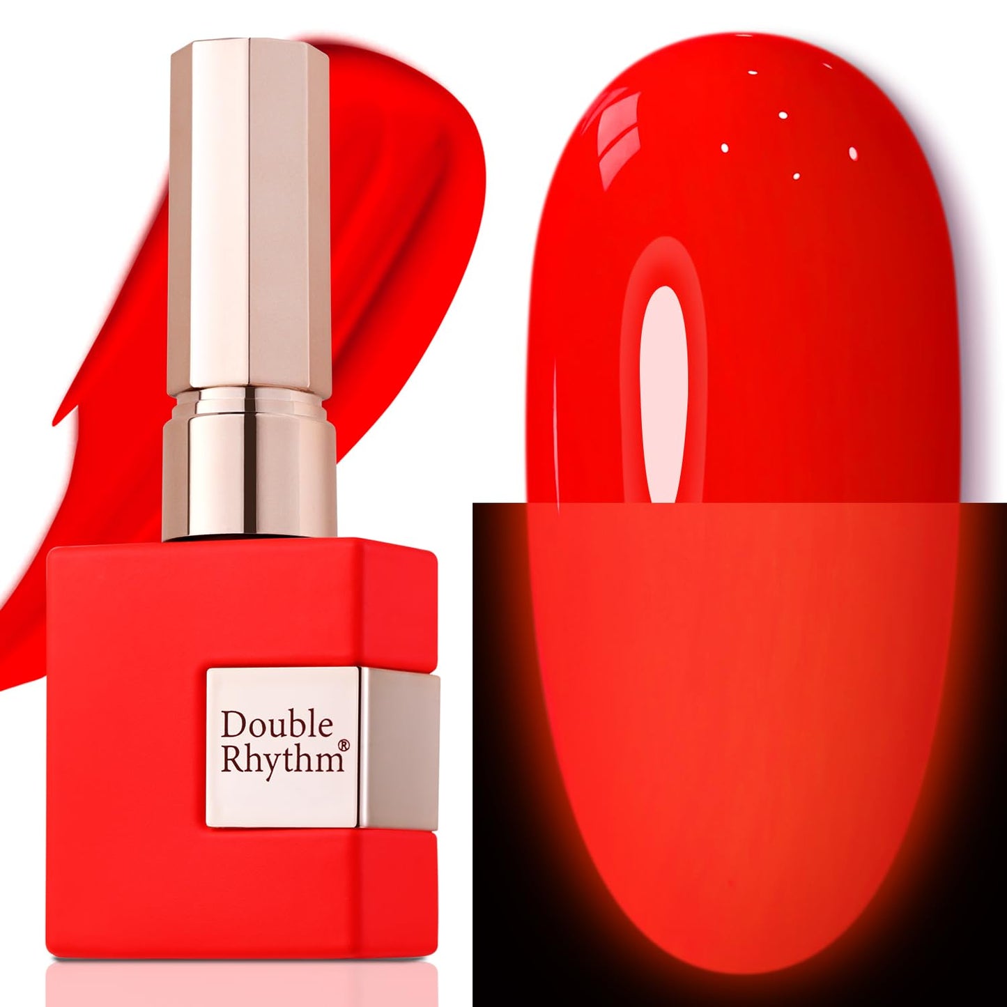 Gel Nail Polish - Double Rhythm 15ML Pearl White Soak Off for Art Manicure | DIY at Home