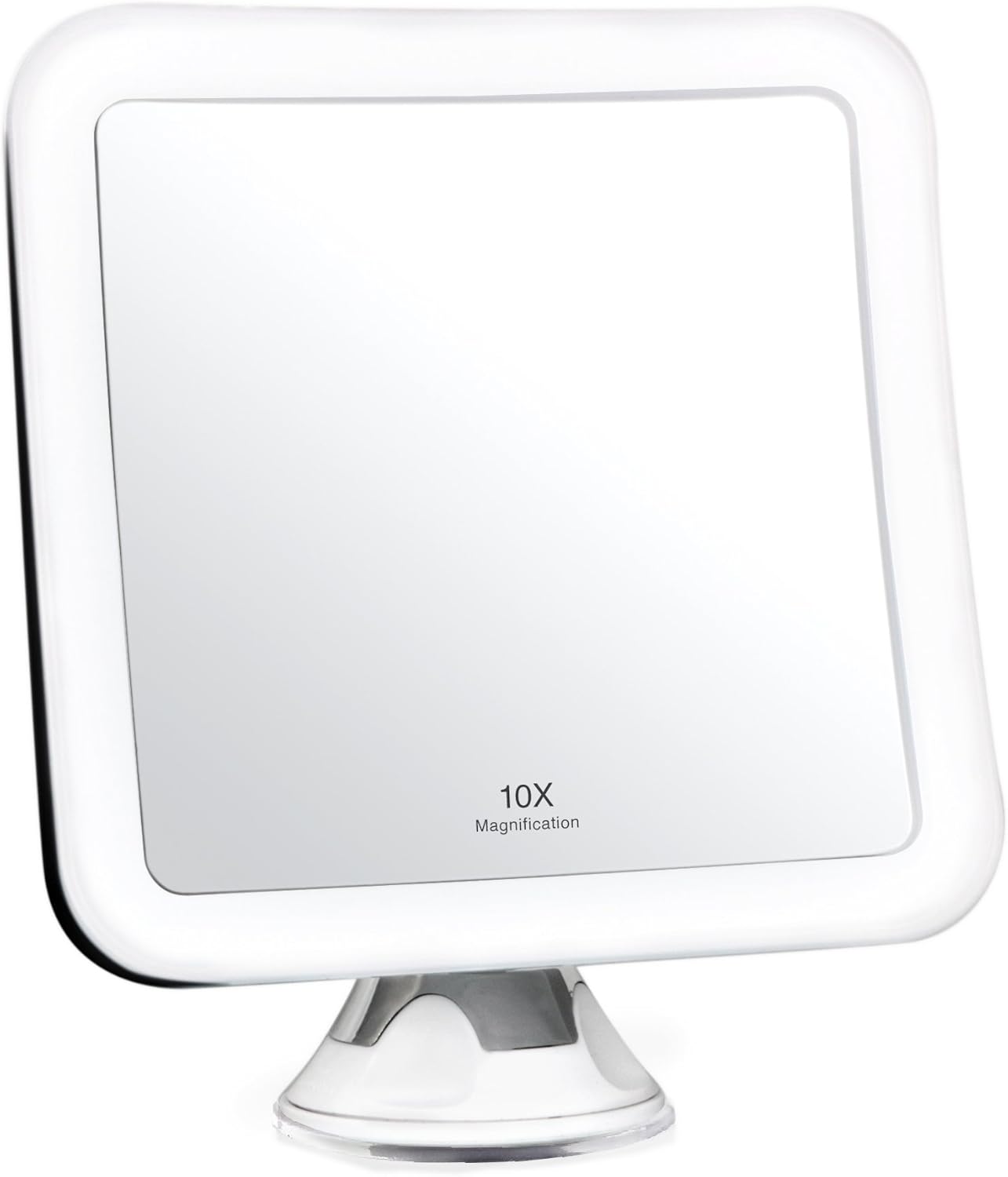 Fancii 10X Magnifying Lighted Makeup Mirror - Compact Cordless Vanity Mirror | 6.5" Wide, 360° Rotation