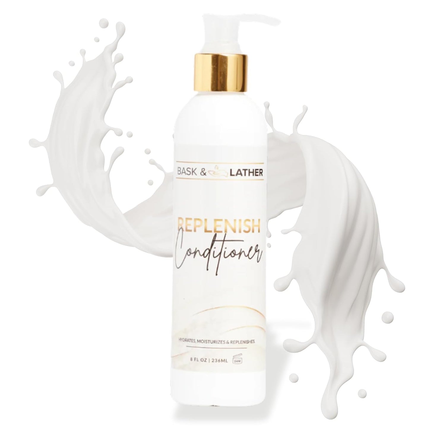 Replenish Conditioner - Deep Hydrating Natural Formula for Elasticity & Detangling | Silicone-Free, 8 oz
