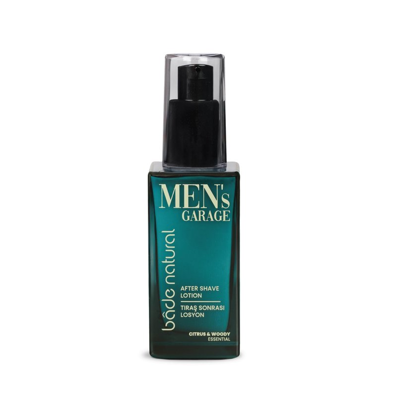 Bade Natural Men’s Garage After Shave Lotion for Men (50 mL) – Refreshing & Soothing Post-Shave Moisturizer with Natural Botanicals, Calms Irritation, Hydrates Skin, Citrus & Woody Scent