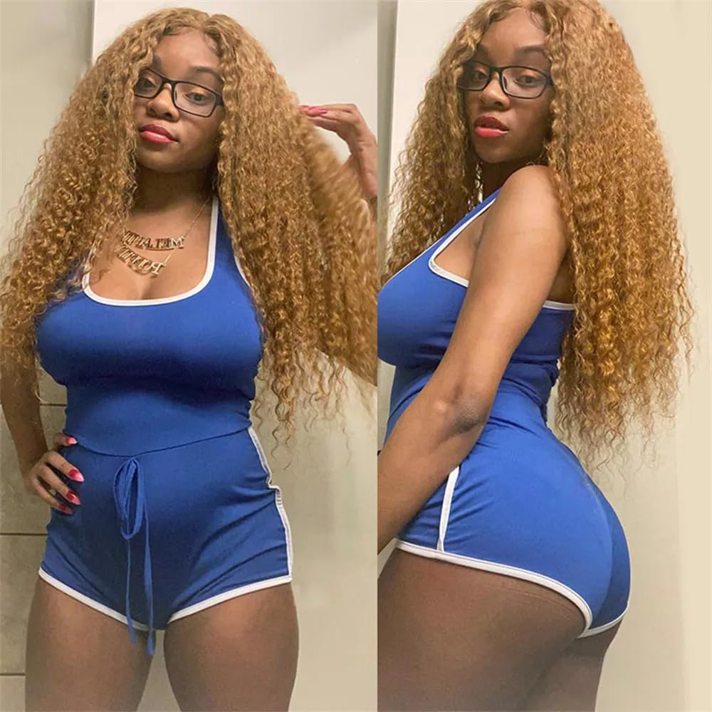 28 28 28 inch Blonde Bundles Human Hair #27 Kinky Curly Bundle Honey Blonde Human Hair 3 Bundles