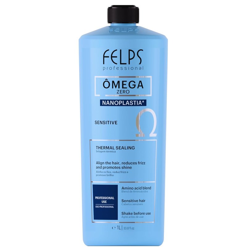 Felps Professional Omega Zero Sensitive Thermal Sealing Treatment - 1000 ml | 33.8 fl. oz.