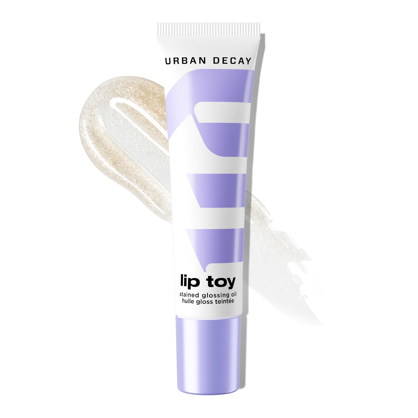 Urban Decay Lip Toy pH Staining Lip Oil - Lip-Caring Oil With Up To 24HR Hydration + All-Day pH-Reactive Stain, High Shine Non-Sticky Gloss - Caked Up (Vanilla Sugar) - Clear Shimmer, Low Stain