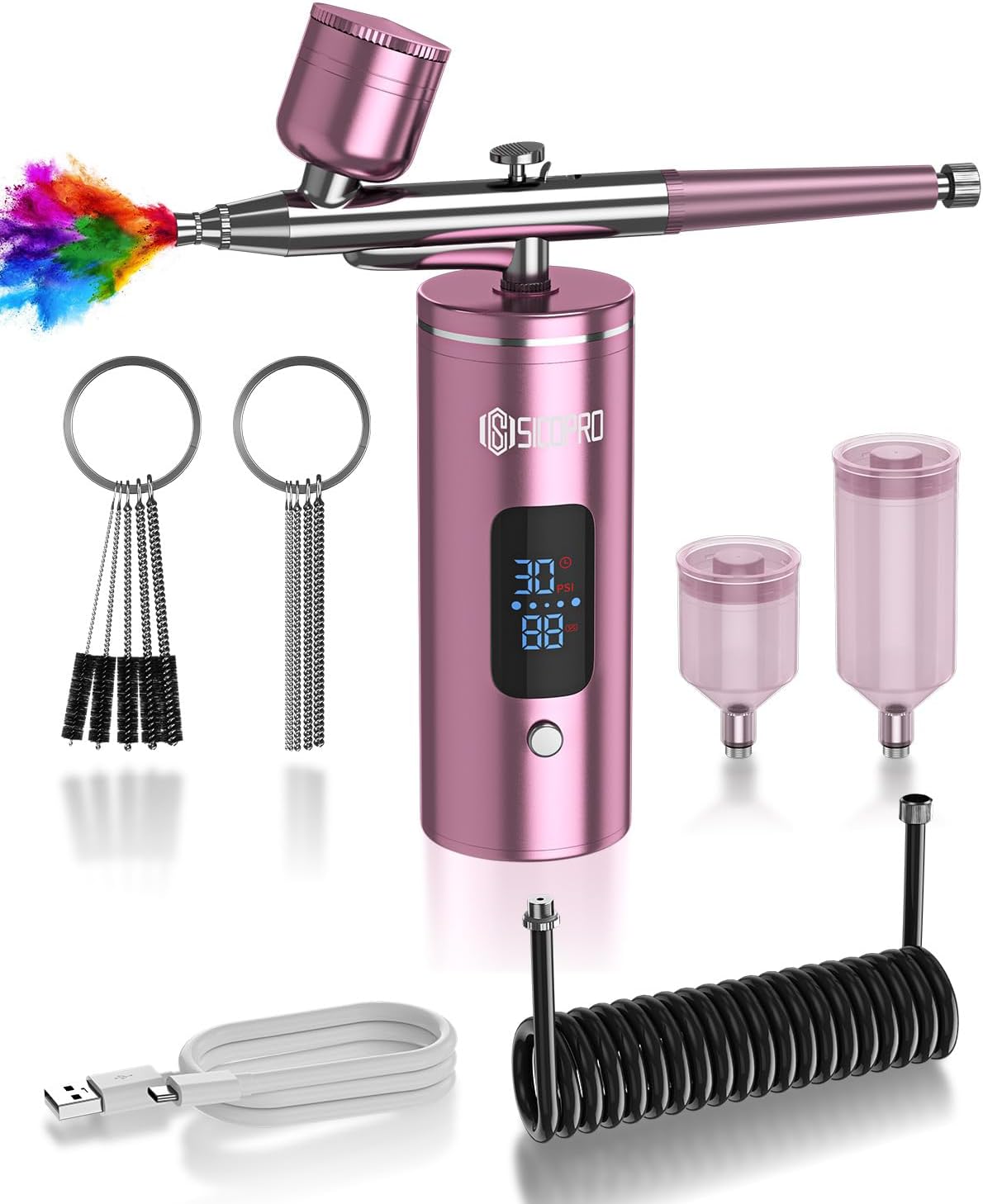 Cordless Airbrush Kit - Versatile Airbrush for Nails, Models, Cakes & More | Includes Air Compressor