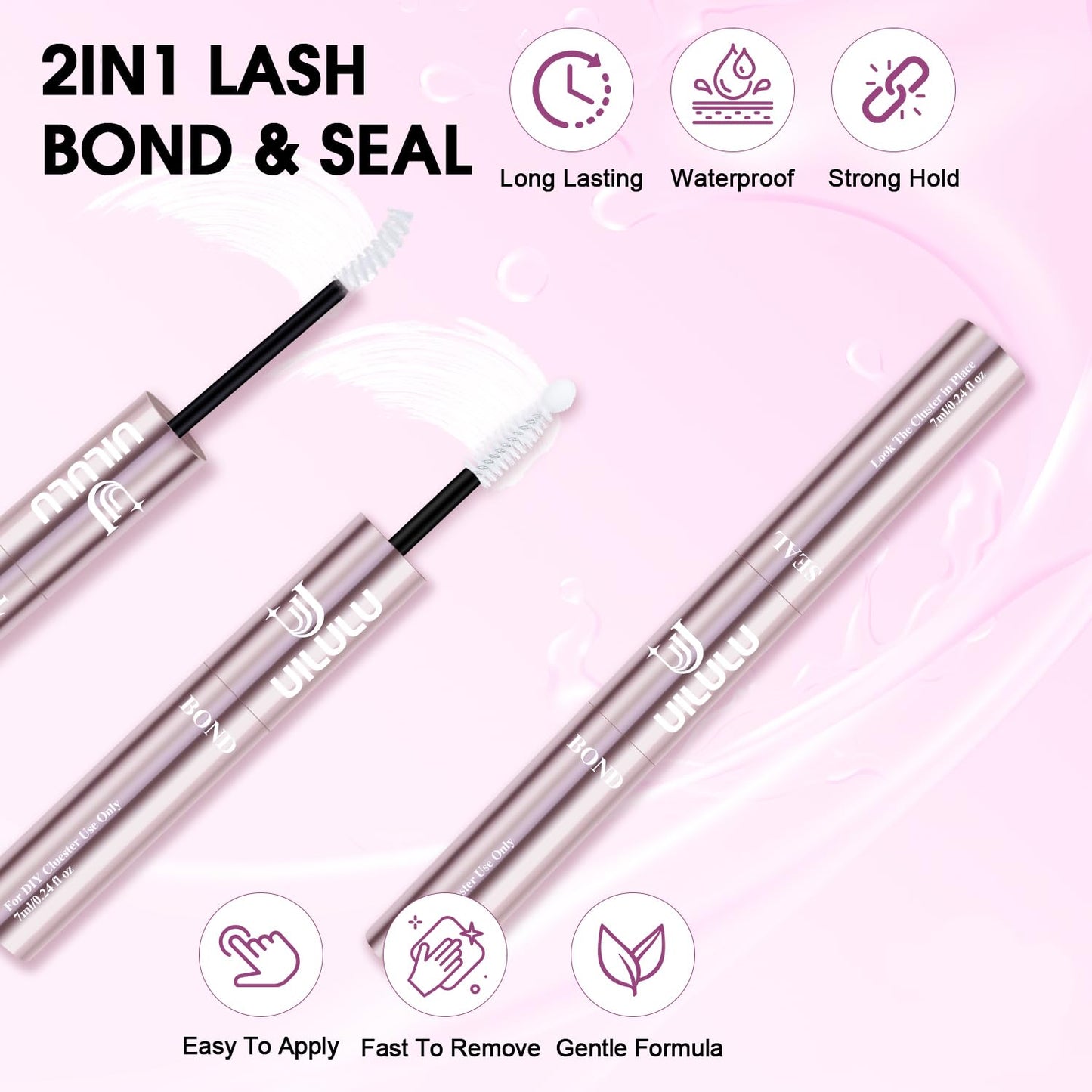 Lash Cluster Glue - 2-in-1 Bond & Seal for Long-Lasting Eyelash Clusters | 14ml Total