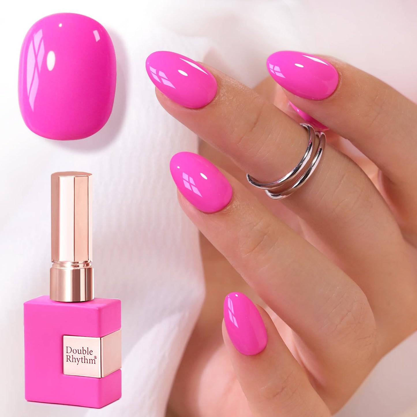 Gel Nail Polish - Translucent Light Milky Pastel for DIY Manicure | 0.5 Oz Rose Pink