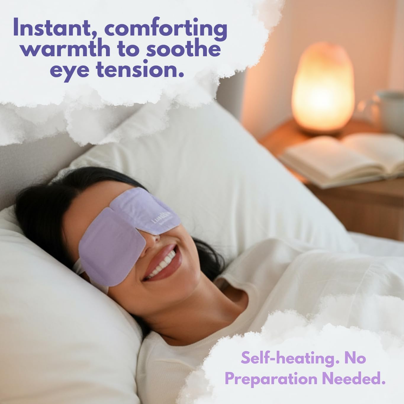 Self-Heating Steam Eye Mask - Warm Compress for Dry Eye Relief | 16 Pack, Unscented Spa Essentials