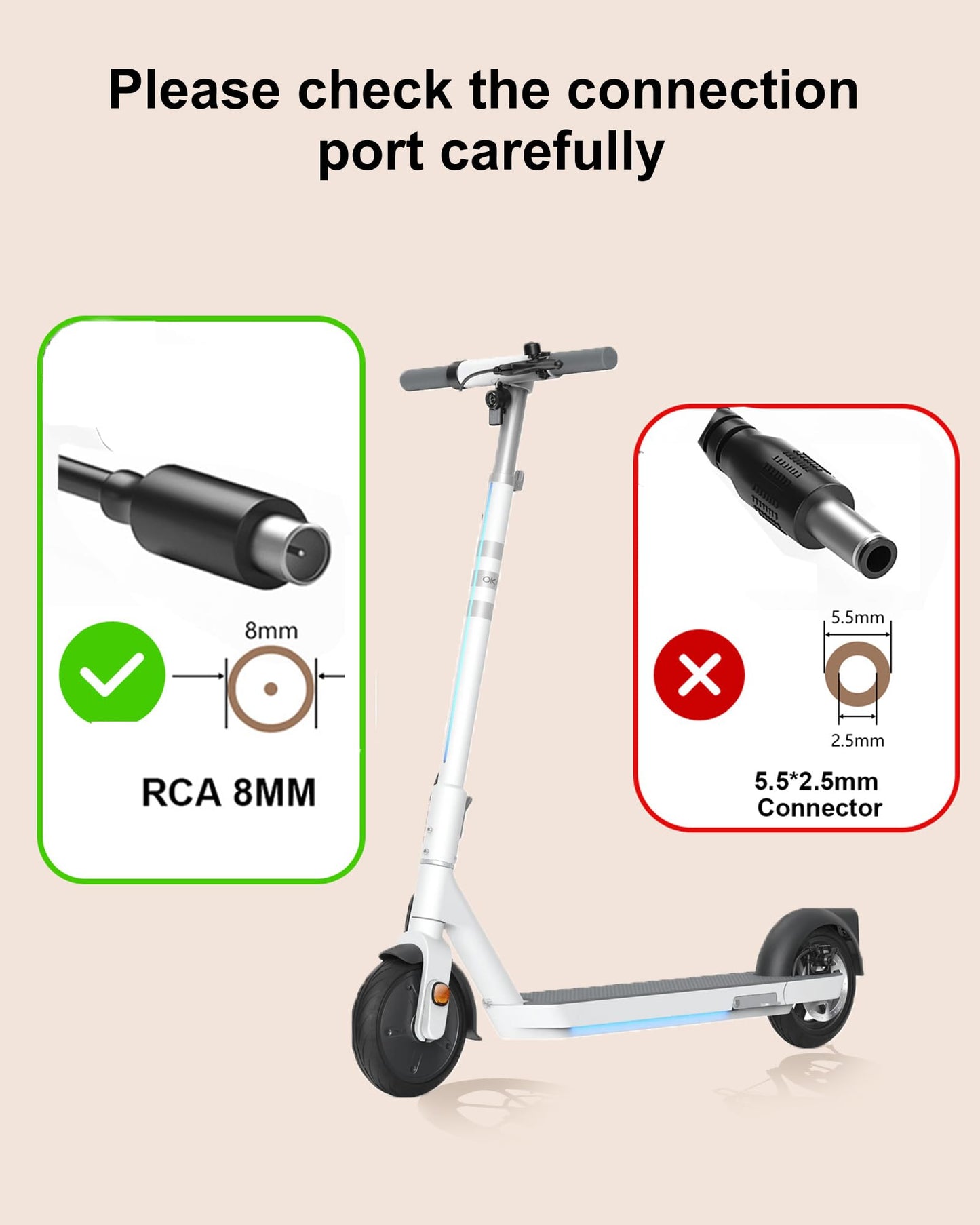42V for Okai Neon Electric Scooter Charger for Okai Neon Lite EA10 ES10 ES20 ES50B Scooter, AovoPro M365 Pro ES60 EW6 ES80,YADEA KS5 Pro KS1, Macwheel MX1 MX2 for Bird Air M365 Power Supply