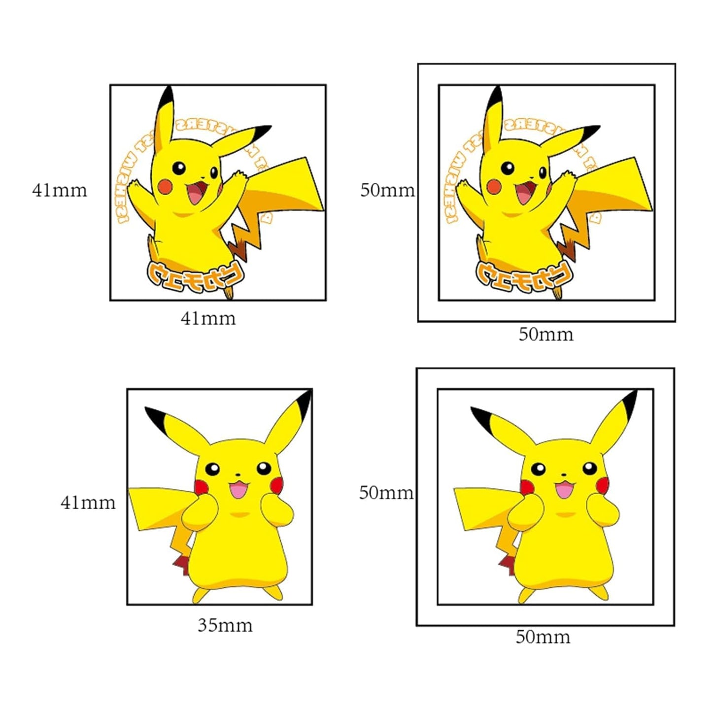 Pokémon Tattoo Stickers - 20 Cartoon Water Transfer Designs for Birthday Parties | Fun Temporary Tattoos