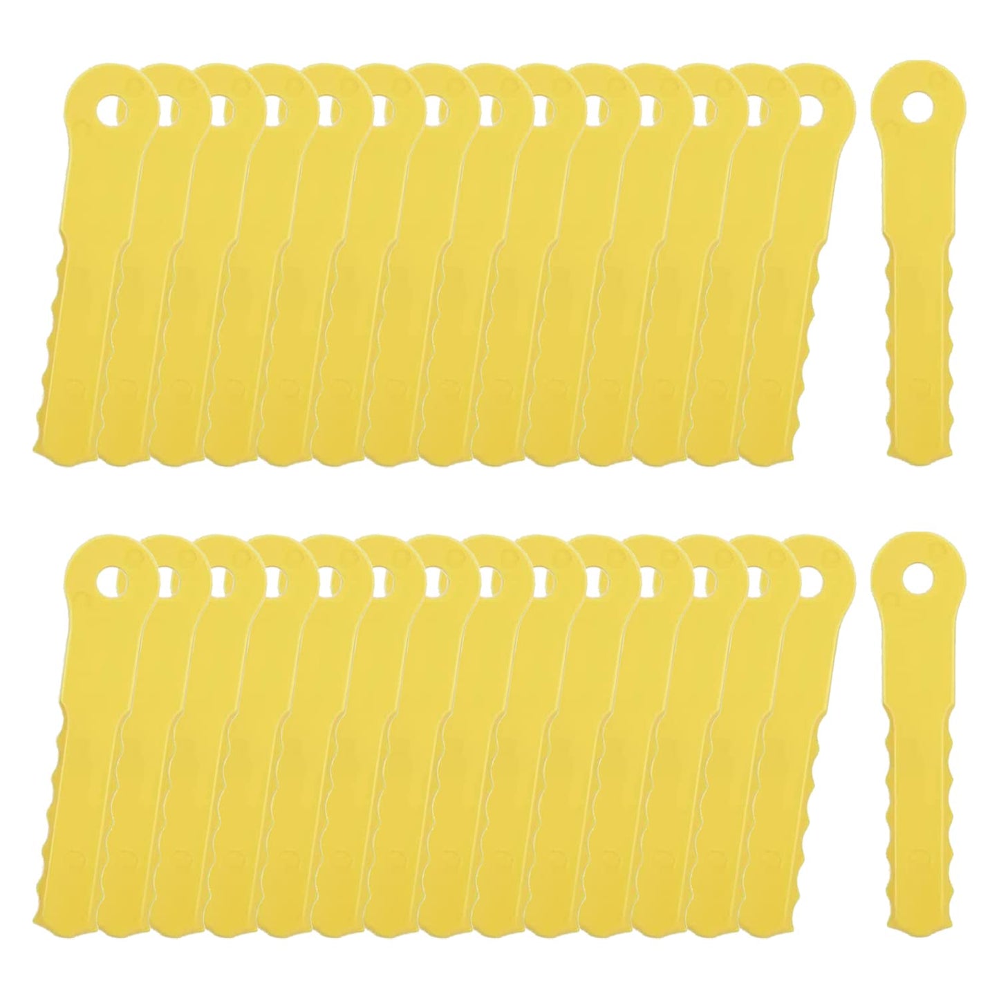 Kudoosen 30Pack 70289A Replacement Head Blades Fit for Weed Warrior 14867B Push-N-Load 3-Blade Trimmer Head and Pivotrim Hybrid 2-N-1 Weed Trimmer Heads
