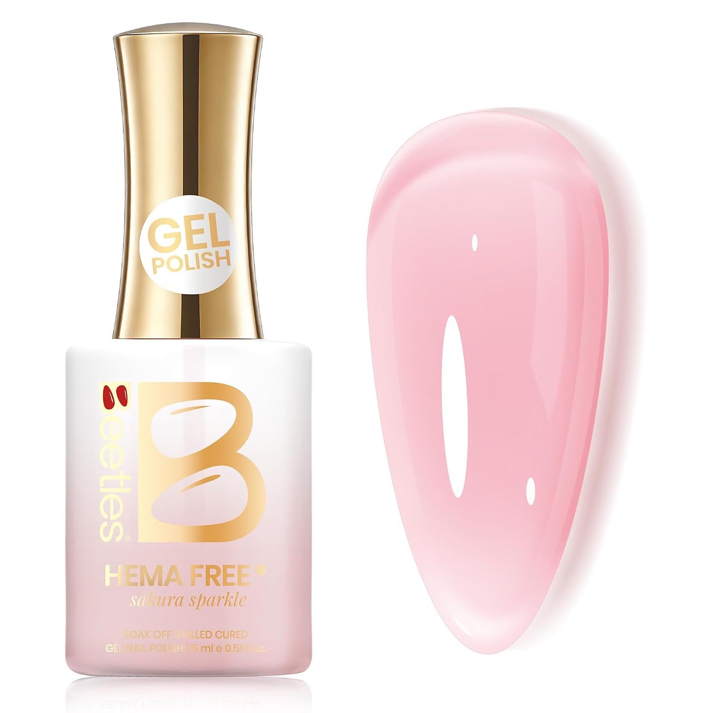 Beetles Purple Gel Polish - Lilac Light Purple Nail Color | 15ml Soak Off UV LED Gel for Summer Manicure