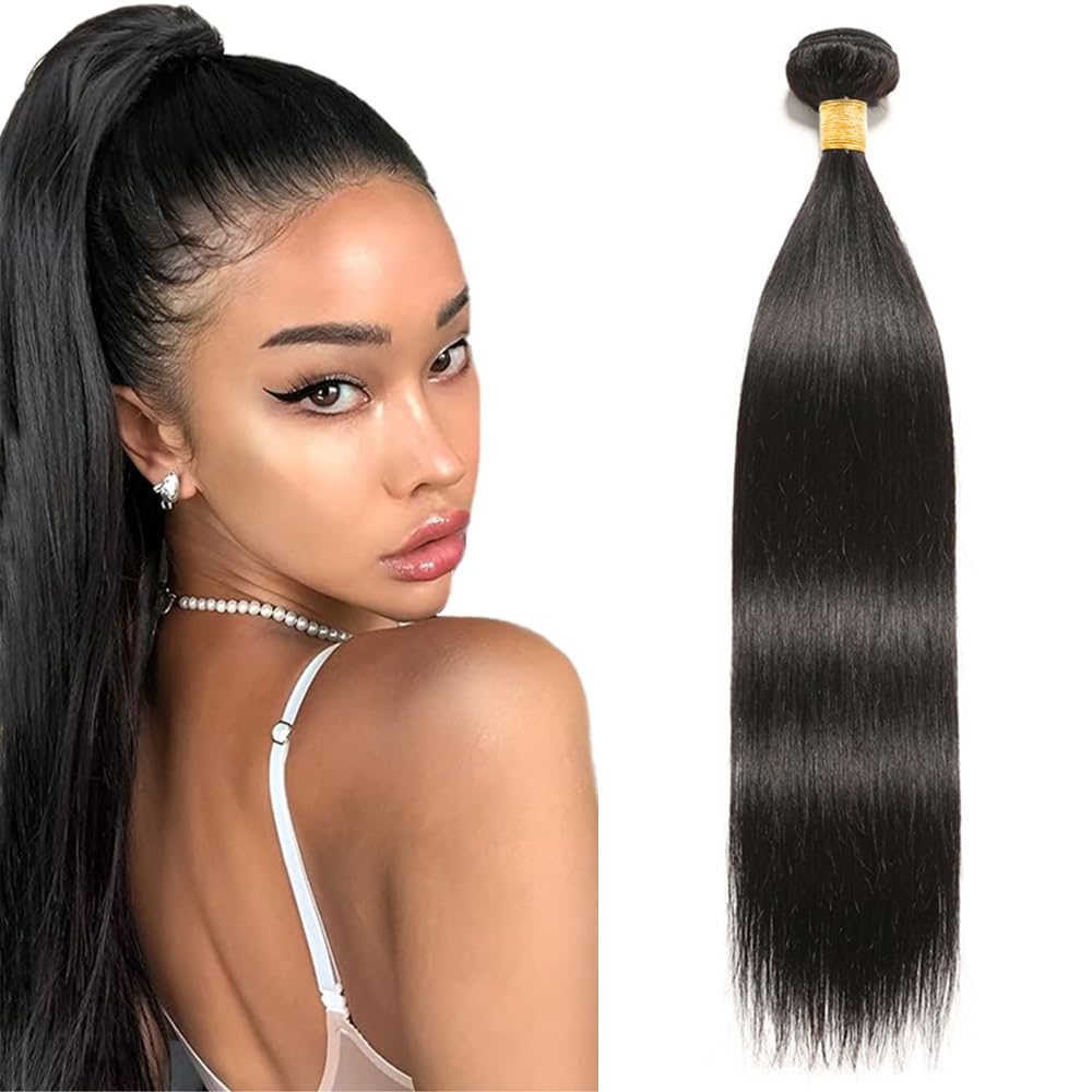Straight Human Hair Bundle Human Hair Bundle 18 Inch 8A Grade Unprocessed Brazilian Virgin Hair Bundles 1b Color