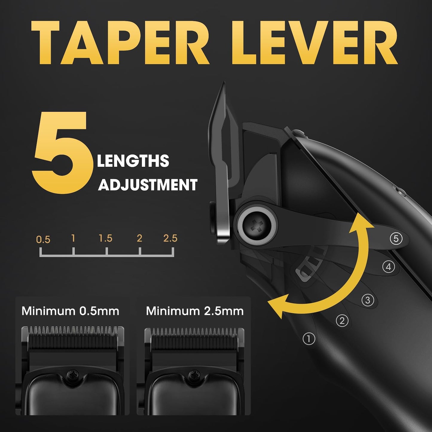 Dumite Hair Clippers for Men,Professional Cordless Barber Trimmer Set,Nose and Ear Hair Trimmer,Clipper and Trimmers Set USB Rechargeable Hair Cutting Grooming Kit-LED Display (Gray)